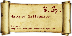 Waldner Szilveszter névjegykártya